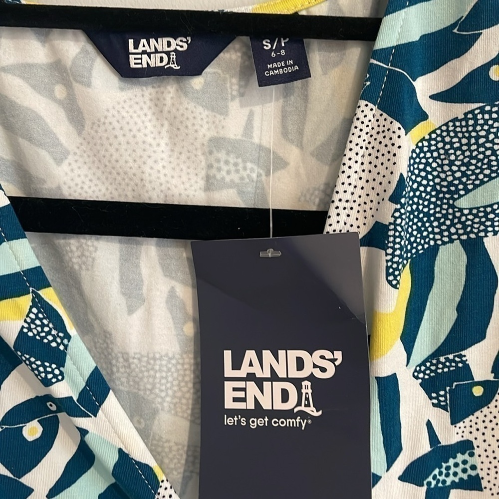 LandsEnd Cotton Modal Jersey Surplice Fit & Flare Dress 💕 - Picture 6 of 7